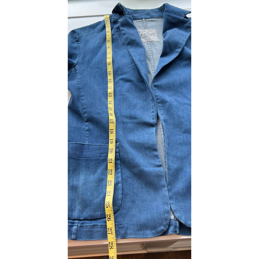 Frank & Eileen Denim Blazer Jacket in Deep Blue - Picture 10 of 14